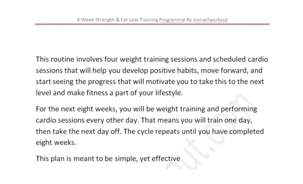 8 Week Strength & Fat Loss Workout Program - Image 3